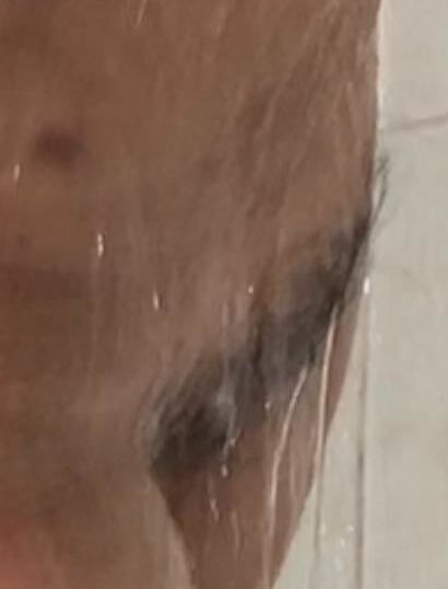 Exposed Hairy Latina shower