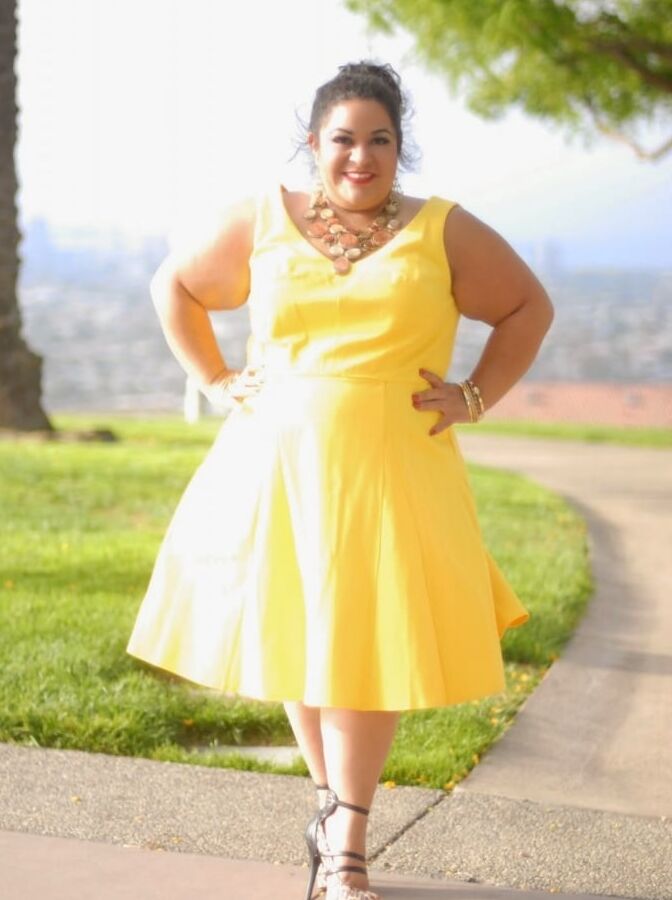 Plus Size Yellow Dress