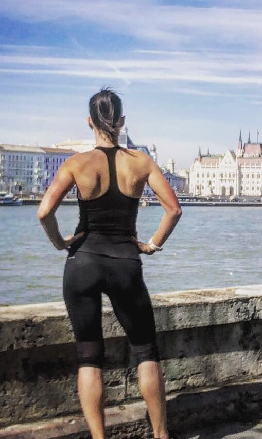 Hungarian fitness girl ass in yoga pants