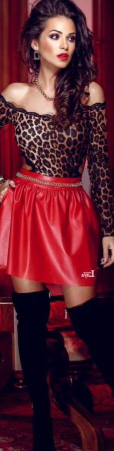 Red Leather Skirt - By Redbull