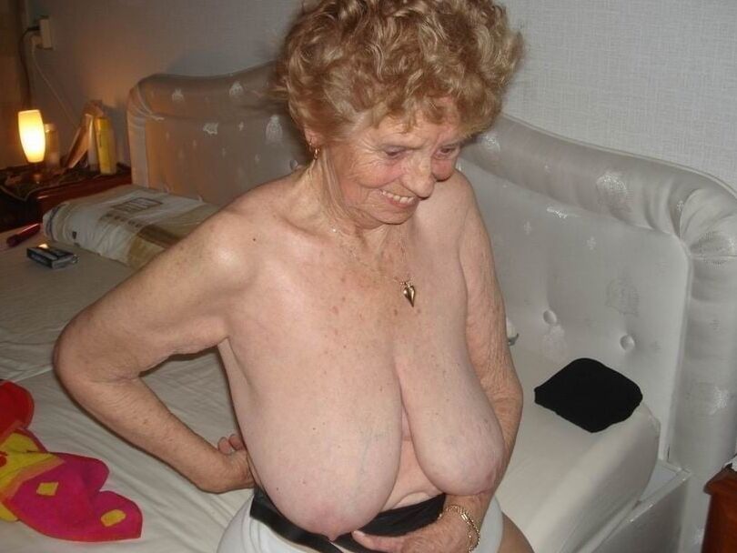 Old granny big boobs