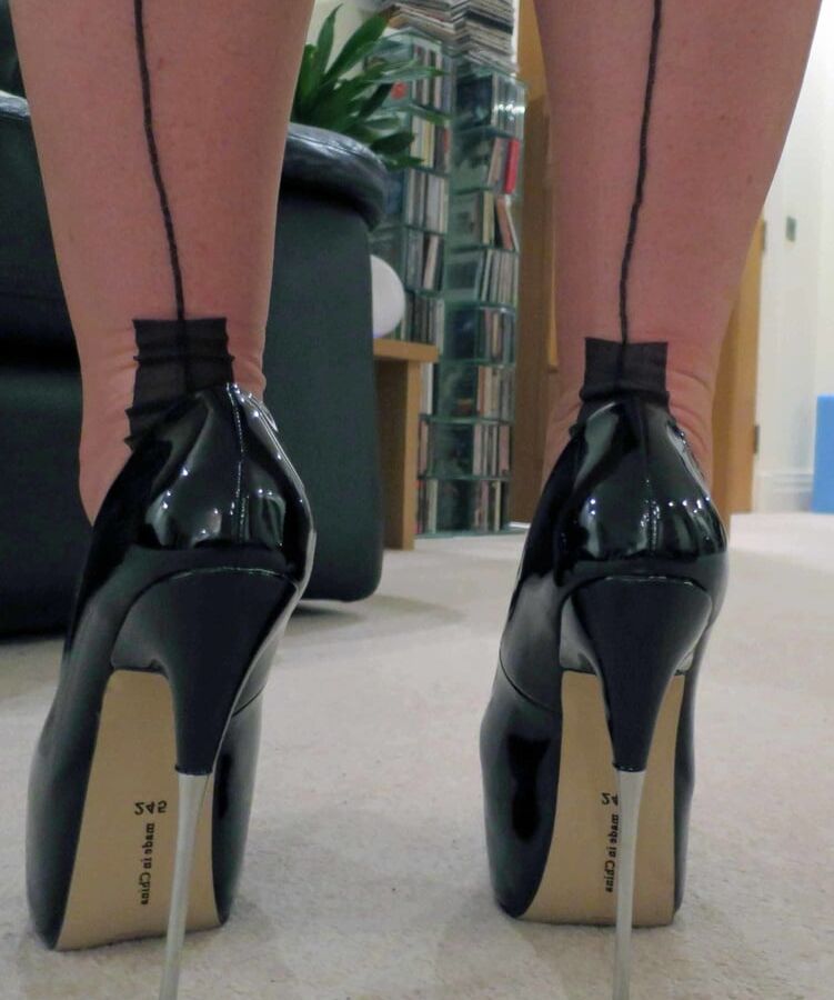 Seamed stockings and stunning heels