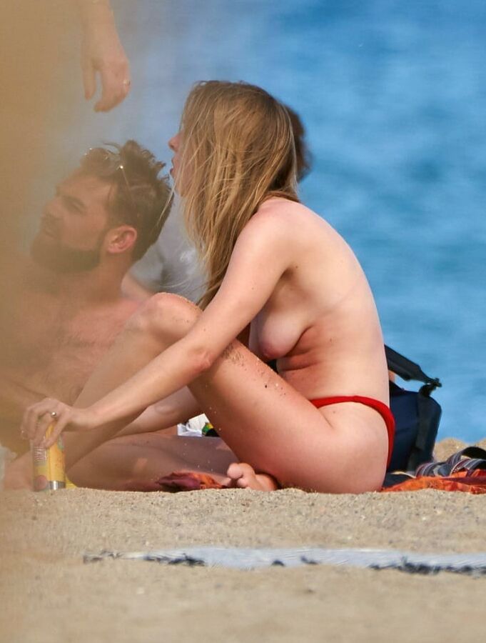 Diana Vickers beach topless in Spain june
