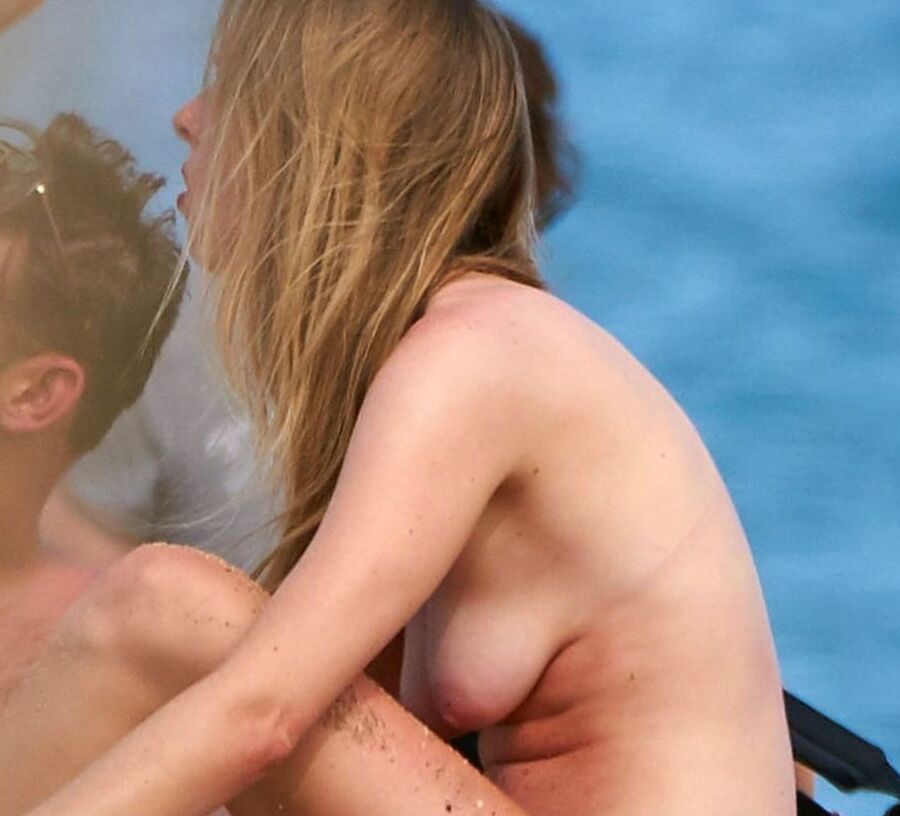 Diana Vickers beach topless in Spain june