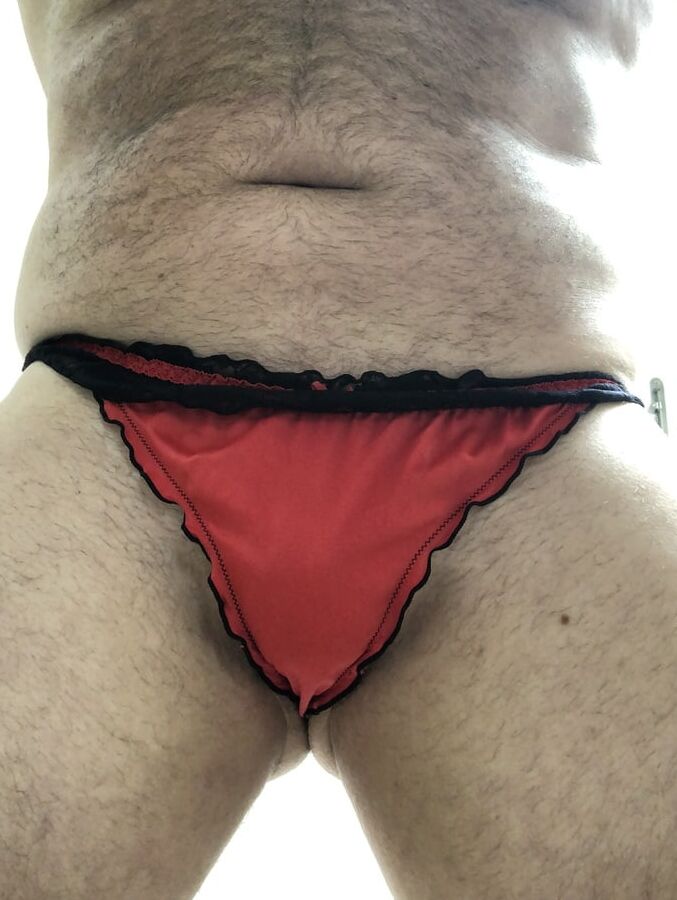 I love wearing my wifes sexy panties