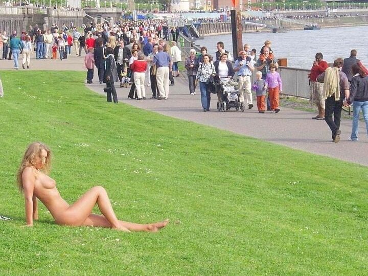 Mix naked and fucked in public