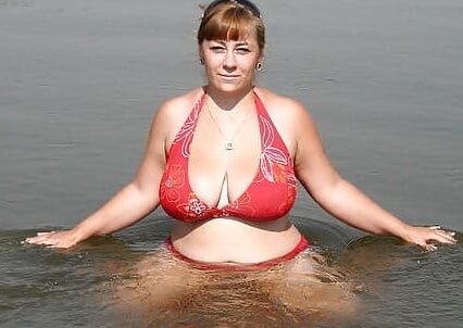Big tits in bikini tops