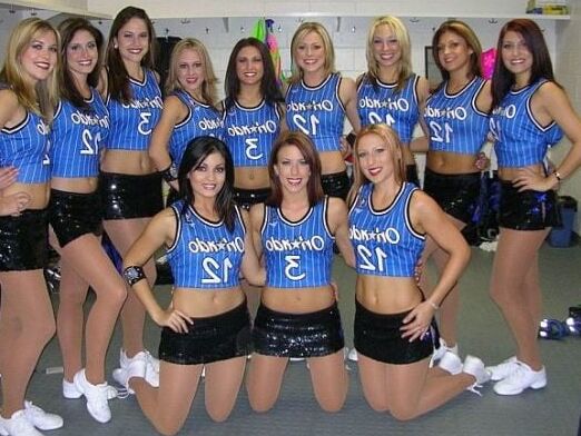 cheerleaders and dance teams in pantyhose