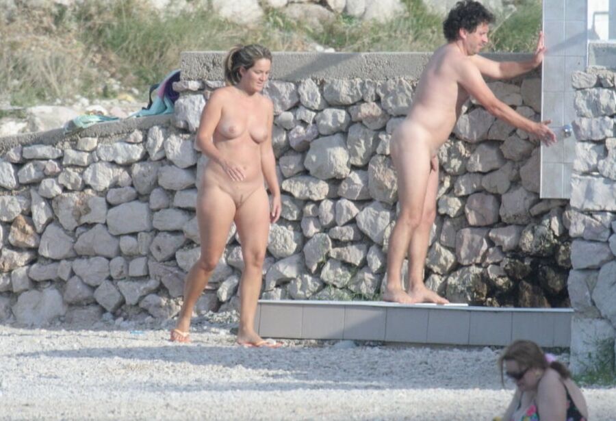 Naked Nudist Couple on the Fkk Beach