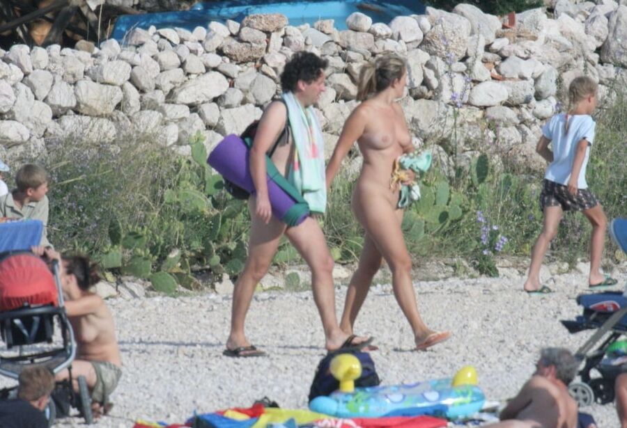 Naked Nudist Couple on the Fkk Beach