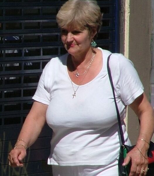 Clothed Granny - Big Boobs