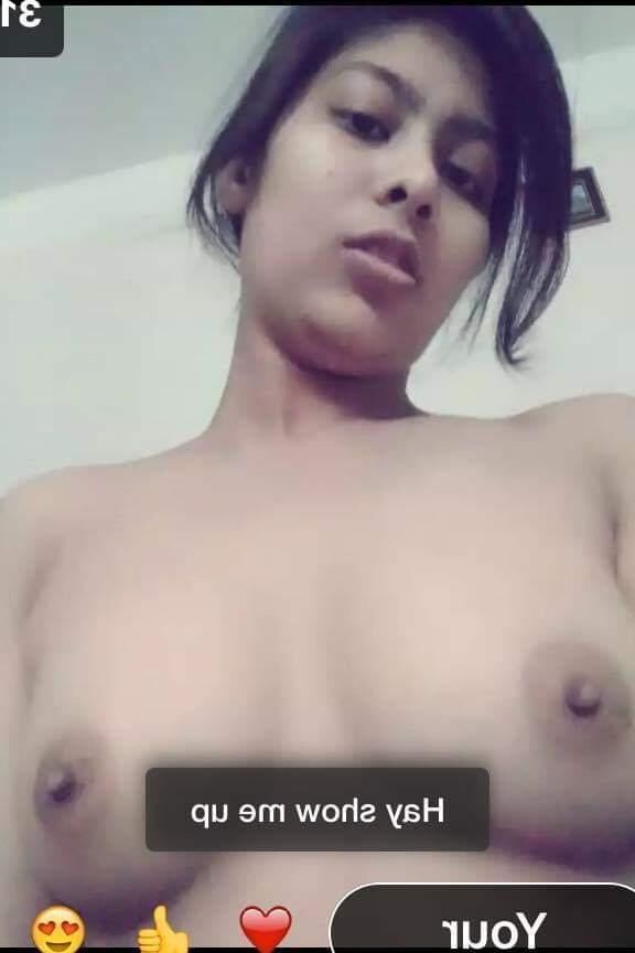 Village girl stripping nude on video call ()