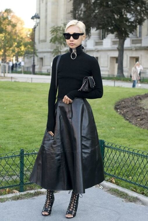 Black Leather Skirt - by Redbull
