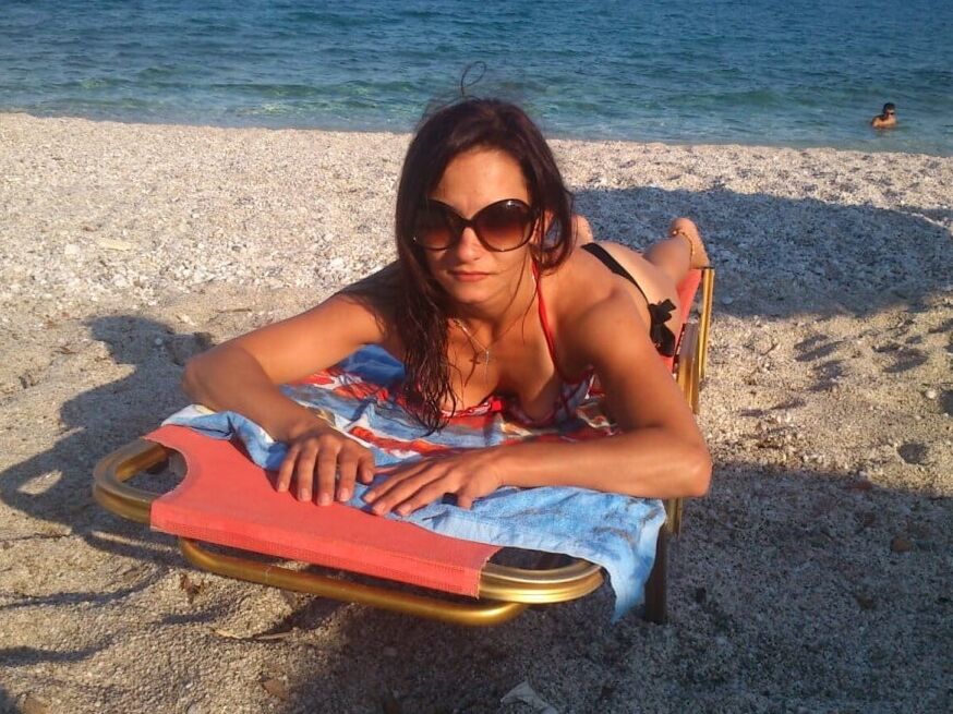 Slutty Greek Girl On The Beach
