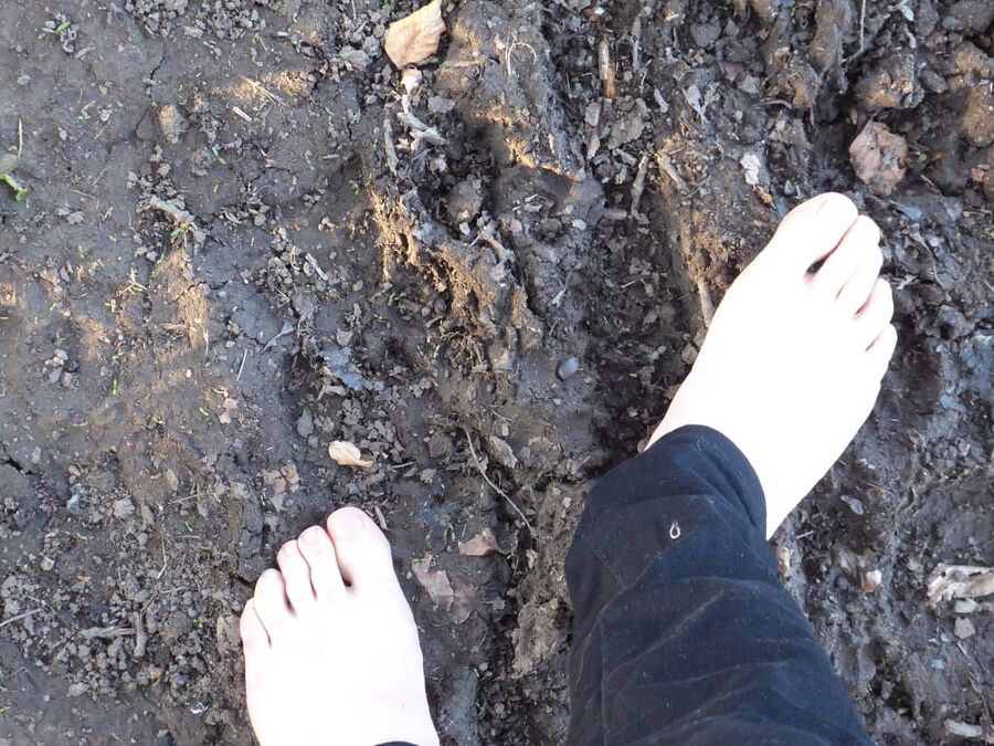 sexy soft white feet in the country