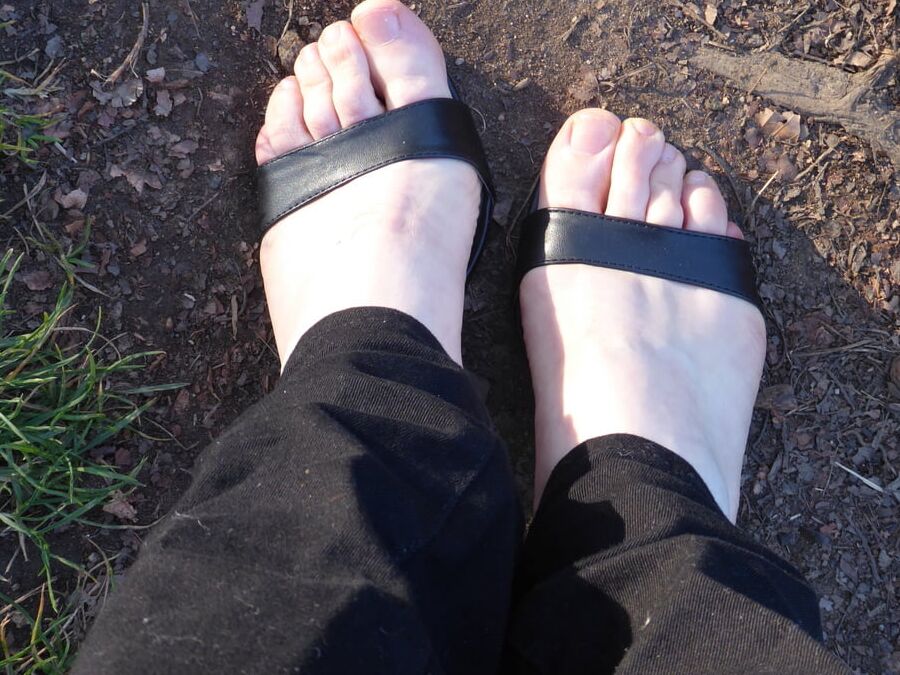 sexy soft white feet in the country