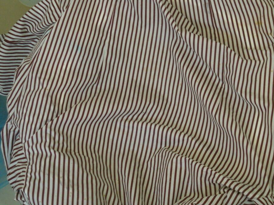 maroon striped blouse piss
