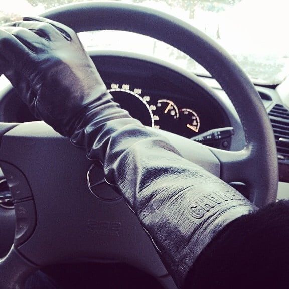 Black Leather Gloves - by Redbull