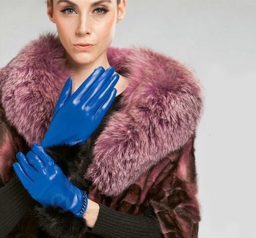 Blue Leather Gloves - by Redbull