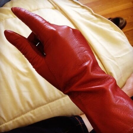Red Leather Gloves - by Redbull