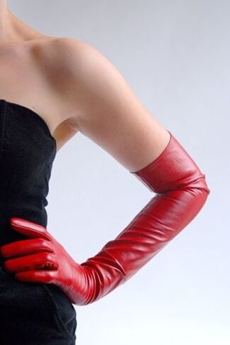 Red Leather Gloves - by Redbull