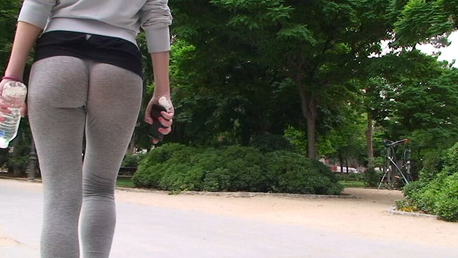 hot ass Spanish teen in transparent tights