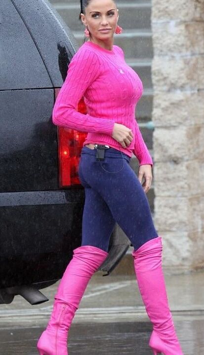 Female Celebrity Boots &amp; Leather - Katie Price