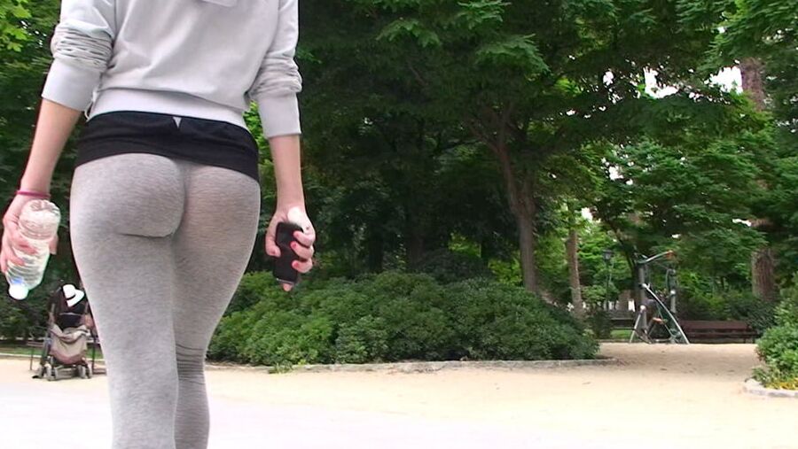 hot ass Spanish teen in transparent tights