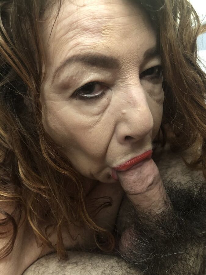 Granny sucking dick