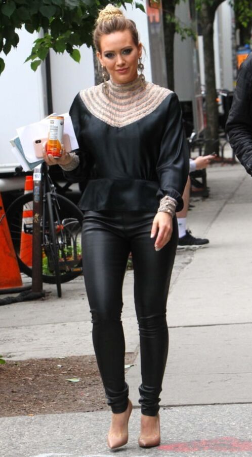 Female Celebrity Boots &amp; Leather - Hilary Duff