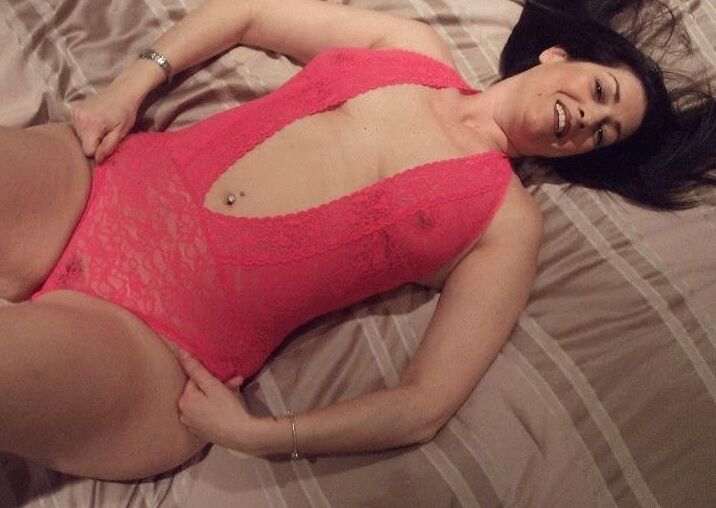 matures in pink lingerie