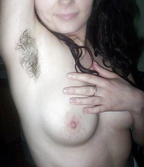Hairy tits on display