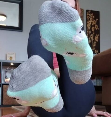Delicious smelly legs in socks