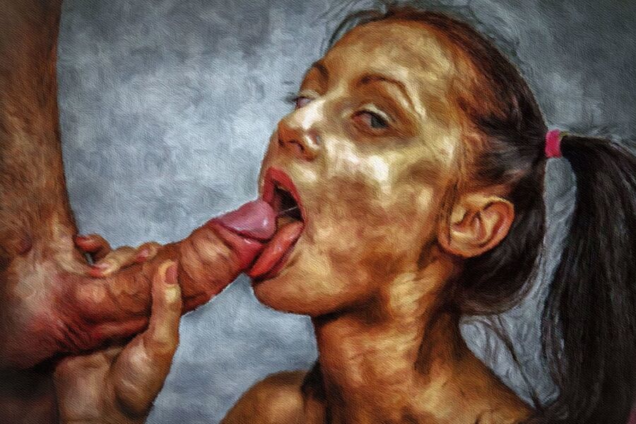 Erotic Digital Oil Painting