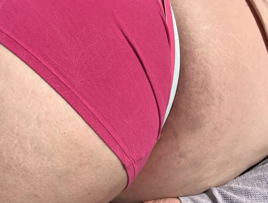 Big Belly Fat Ass BBW Pussy Mound in Pink Boy Short Panties