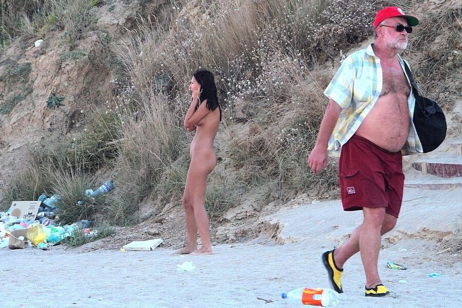 Slim Naked Nudist Milf on the Fkk Beach