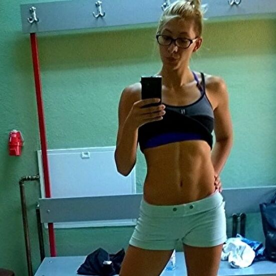 Serbian beautiful hot blonde skinny fitnes girl Jelena Simic