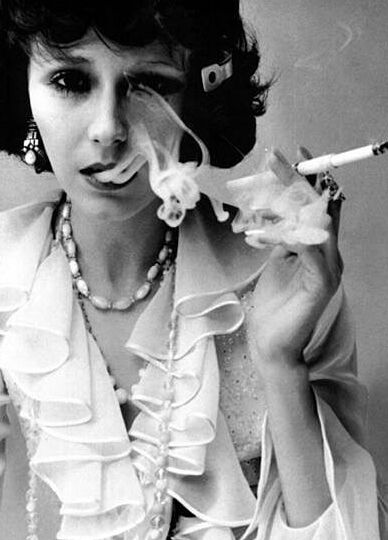 Sexy Vintage Exhales Smoking Women