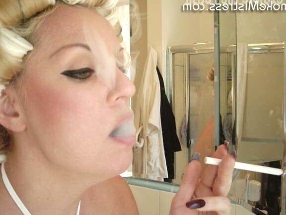 Sexy Vintage Exhales Smoking Women