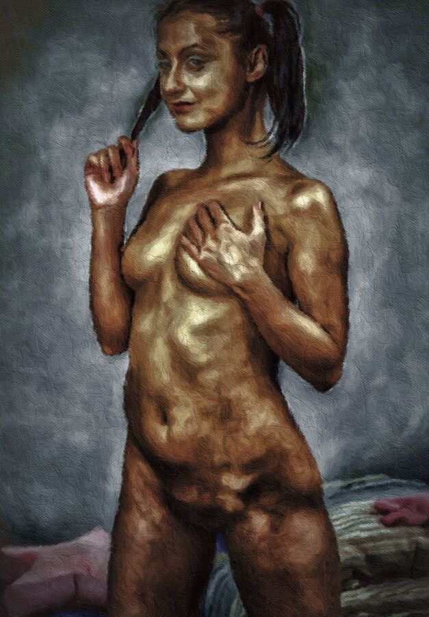 Erotic Digital Oil Painting