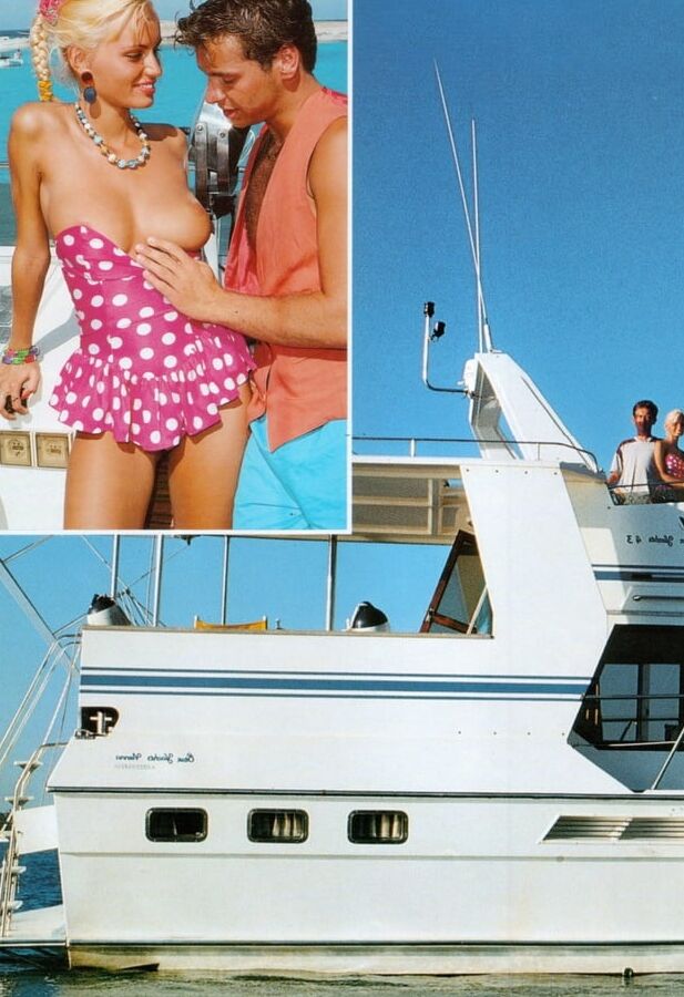 Anita Blonde and Regina Black get fucked on a Yacht