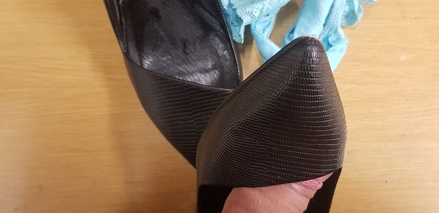 Cum on Heels and Thong of User Wife
