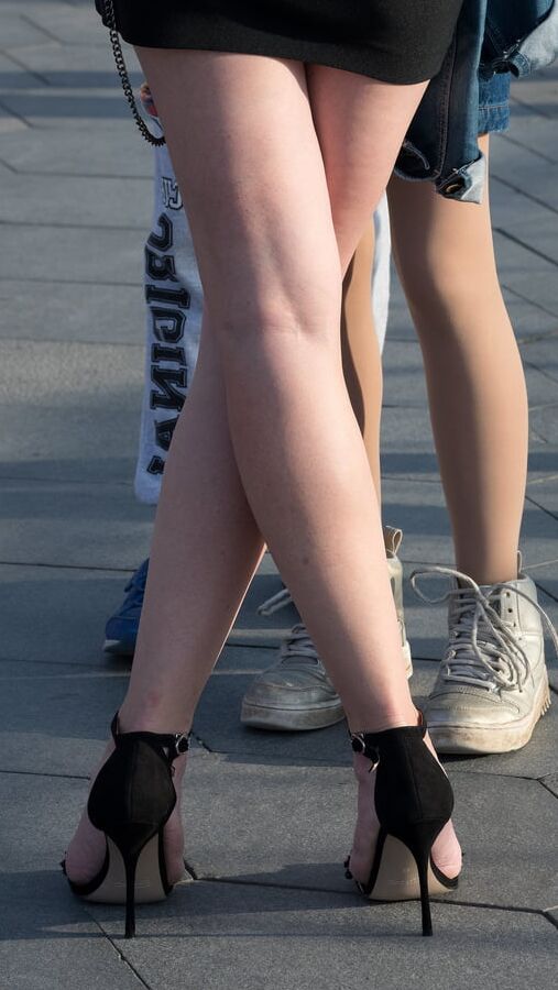 Heels and Upskirt in public