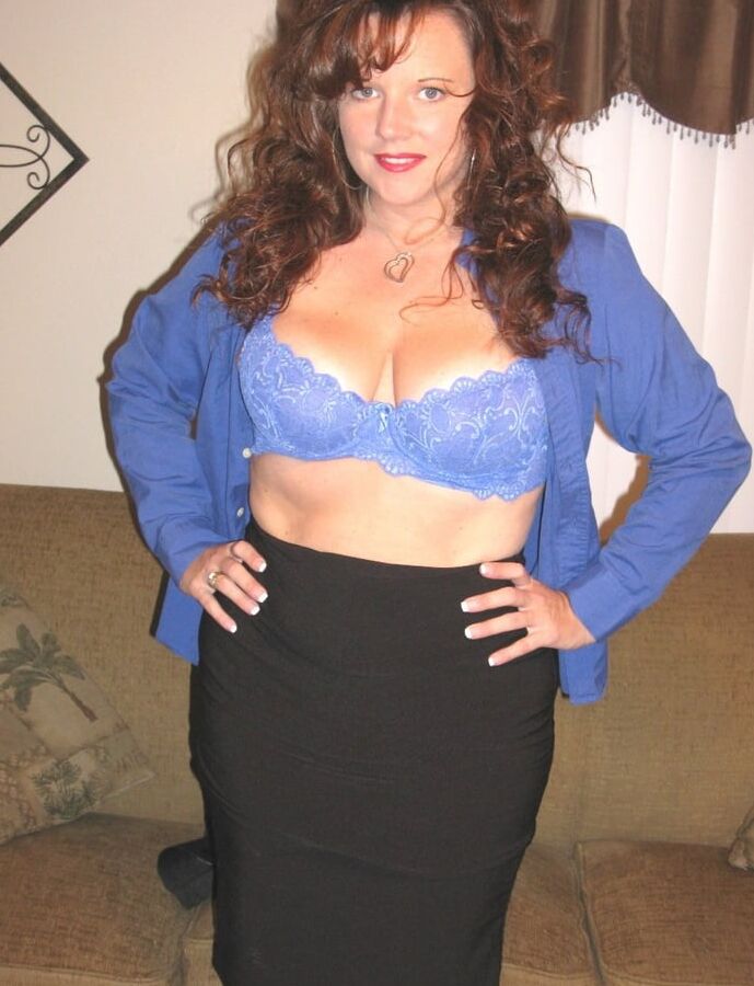MILF In blue bra