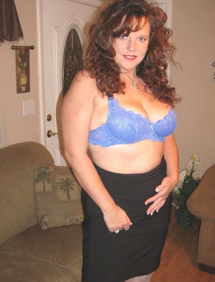 MILF In blue bra