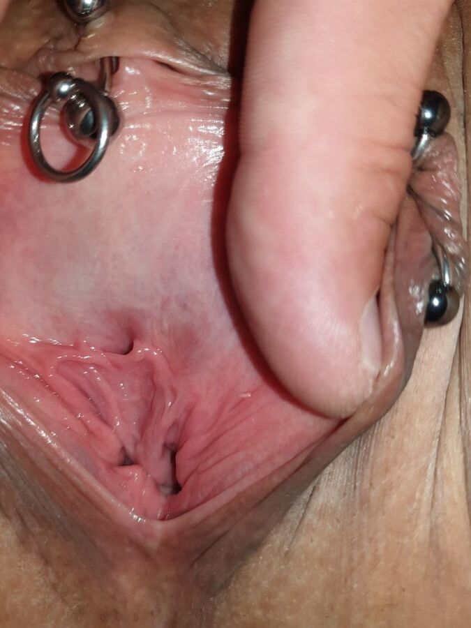 New Rings for my wet pierced Pussy Lips