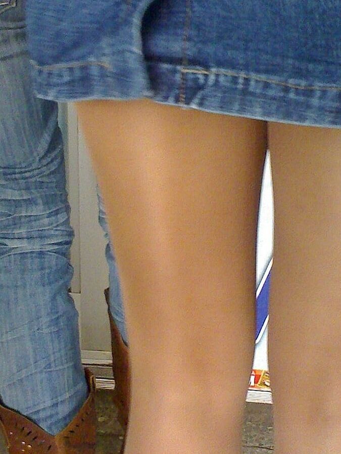 Legs, shoes and pantyhose of another one ex-GF