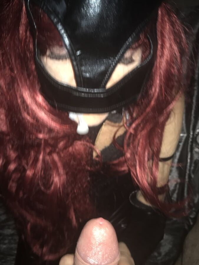 Smoking Mistress Blowjob Latex Mask