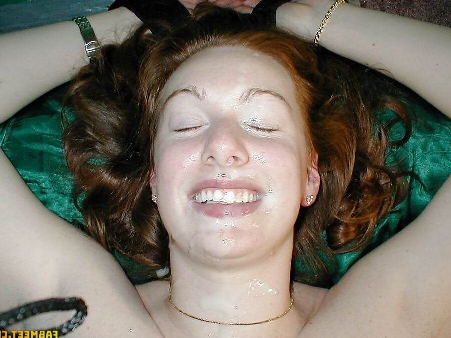 Amateur Redhead Facial Queen Leah From Canada Exposed