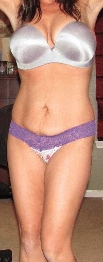 matures in silver and gold lingerie